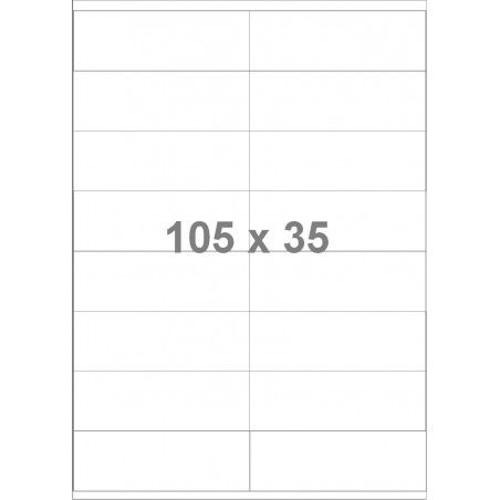 Étiquettes Autocollantes Q-Connect 105x35 Mm - Format A4, 100 Feuilles - Compatible Laser Et Jet D'encre