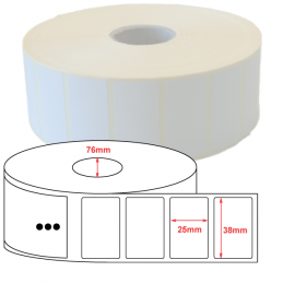 Etiquettes papier velin 38x25mm