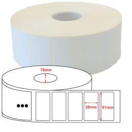 Etiquettes papier velin 51x25mm