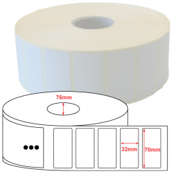 Etiquettes papier velin 70x32mm