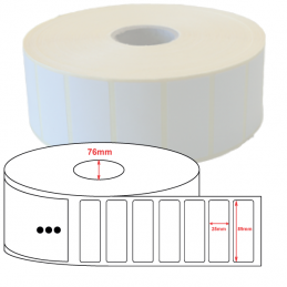 Etiquettes papier velin 89x25mm