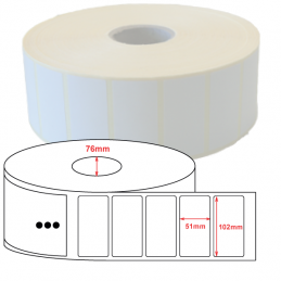 Etiquettes papier velin 102x51mm