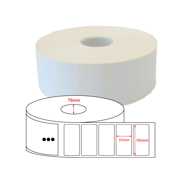 Etiquettes papier velin 102x51mm