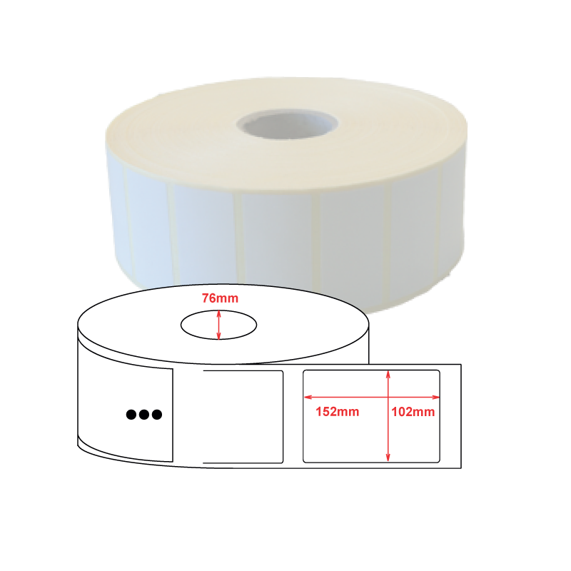 Etiquettes papier velin 102x152mm