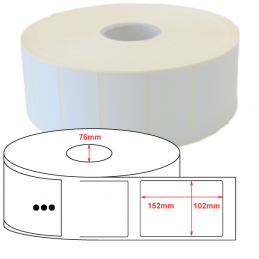 Etiquettes papier couché mat 102x152mm