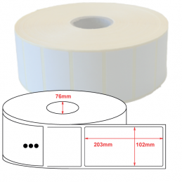 Etiquettes papier velin 102x203mm