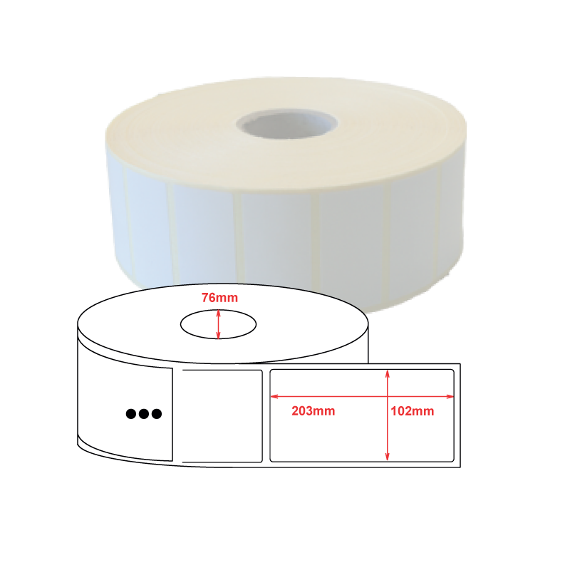 Etiquettes papier velin 102x203mm