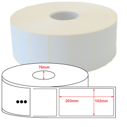 Etiquettes papier couché mat 102x203mm