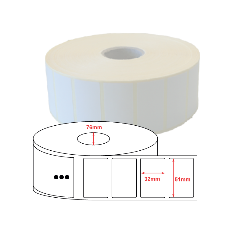 Etiquettes Thermique Eco 51x32mm