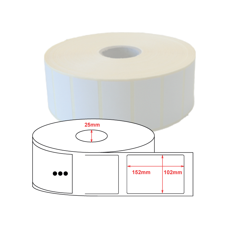 Étiquettes papier couché mat 102x152mm