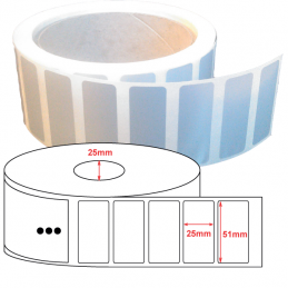 Rouleau etiquettes transfert thermique 57x38mm - Papier Autocollant