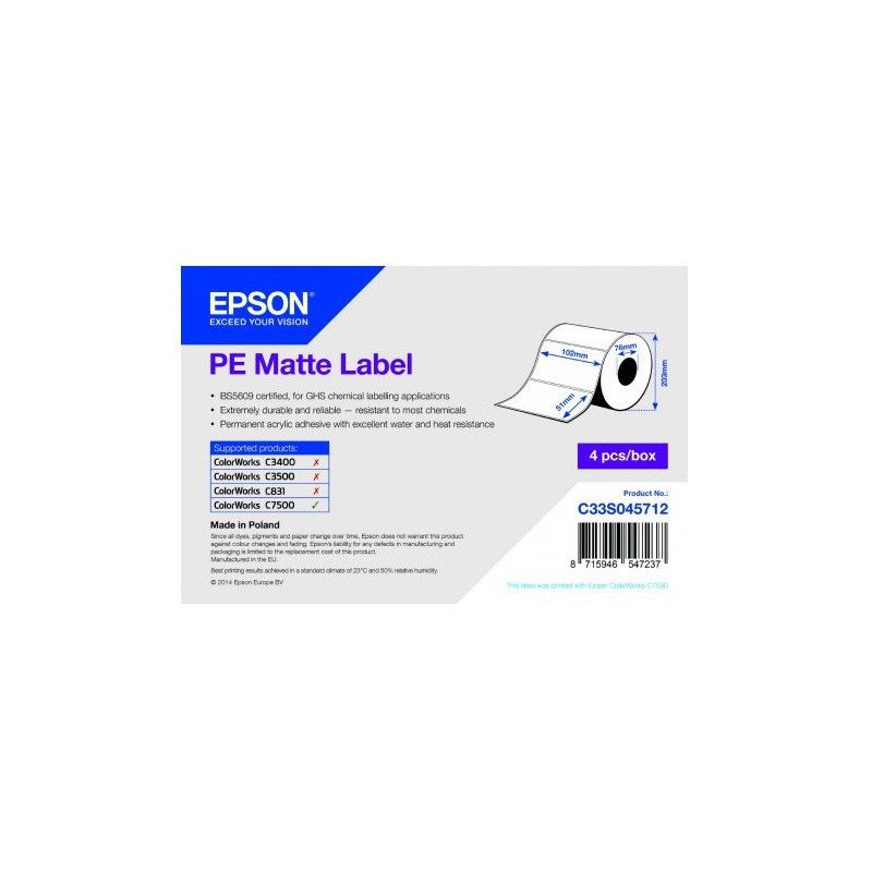 Etiquettes pour Epson C7500-C7500G