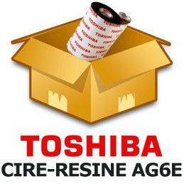Ruban TOSHIBA cire résine 55mmx800m AG6E - Imprimantes B-EX4T1 / B-SX5