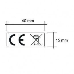 Etiquette CE et DEEE 40x15 mm