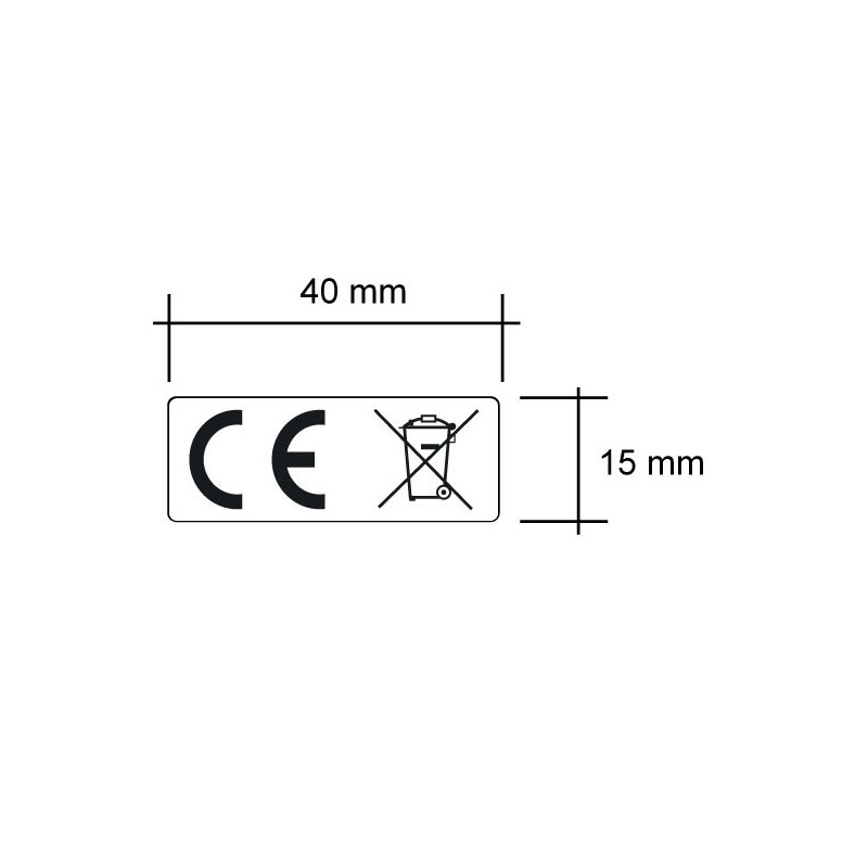 Etiquette CE et DEEE 40x15 mm