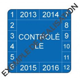 Pastille calendrier personnalisée carrée