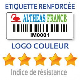 Etiquette d'inventaire 40x15 couleur avec code-barre