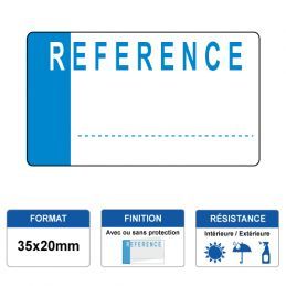 Etiquette prélaminée 35x20mm - REFERENCE