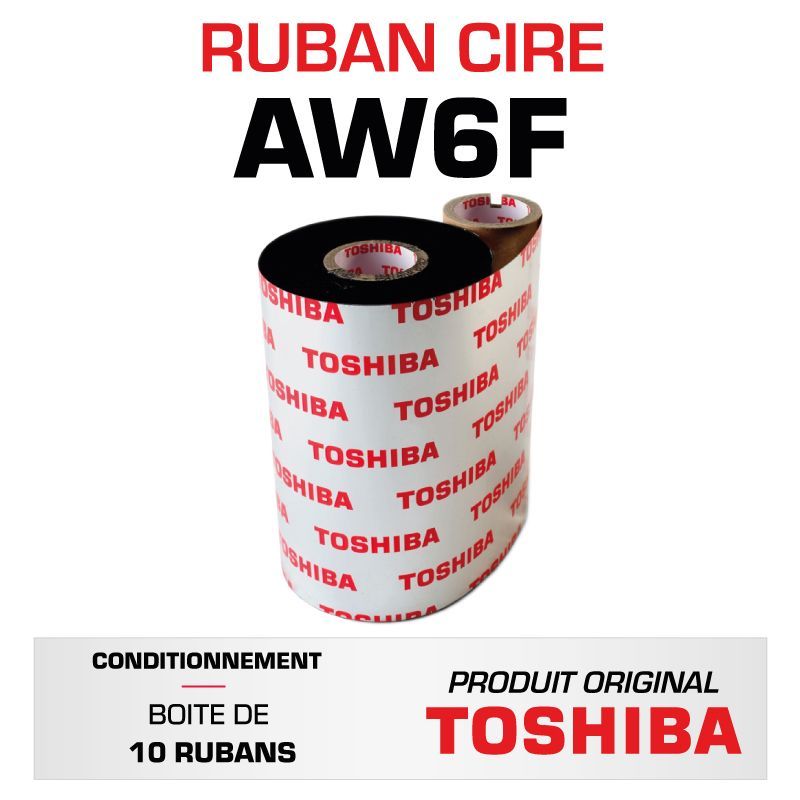 Ruban TOSHIBA cire 110mmx600m AW6F - Imprimante B-EX4T2