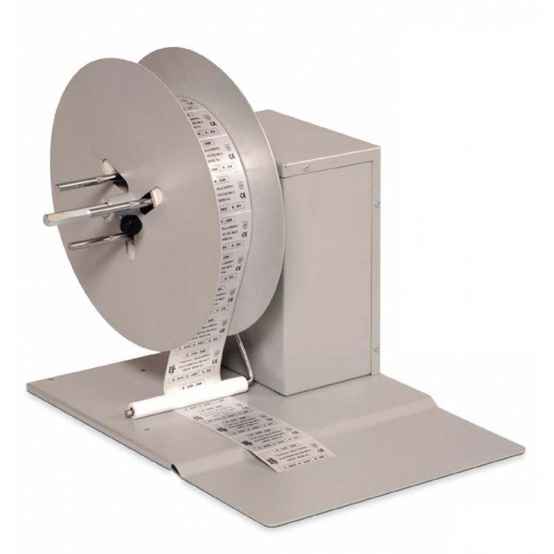Ré-enrouleur de rouleau d'étiquettes externe 4 mandrin variable