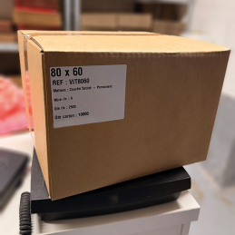 Carton de 10000 étiquettes 80x60mm