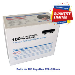 Lingette d'alcool Isopropylique 127x152mm