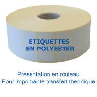 Etiquettes polyester adhésif permanent